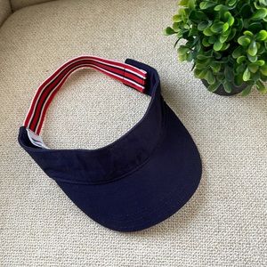 Janie and Jack navy/red/white visor 12-24mo